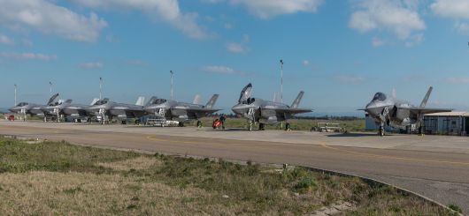 Line-Up: 6 Italian Air Force F-35A Lighting II on display at Decimomannu AFB Line-Up: 6 Italian Air Force F-35A Lighting II on display at Decimomannu AFB