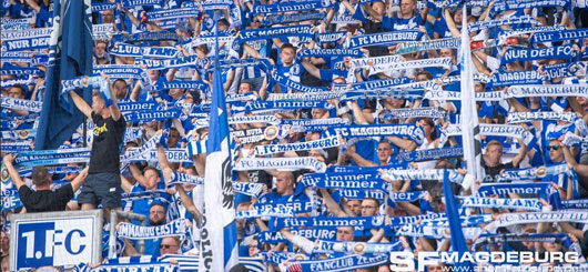 Fanblock 1. FCM in der MDCC-Arena Magdeburg Fanblock 1. FCM in der MDCC-Arena Magdeburg